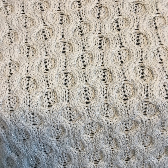 J. crew | Metallic Cable Knit Sweater Silver - Picture 5 of 8